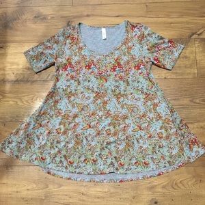 LuLaRoe Floral Print Shirt, Size XL, Excellent